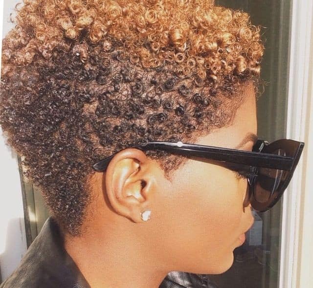 Cute and curly short modified Mohawk