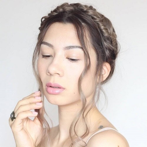 Grey Ombre Milkmaid with Loose Curls