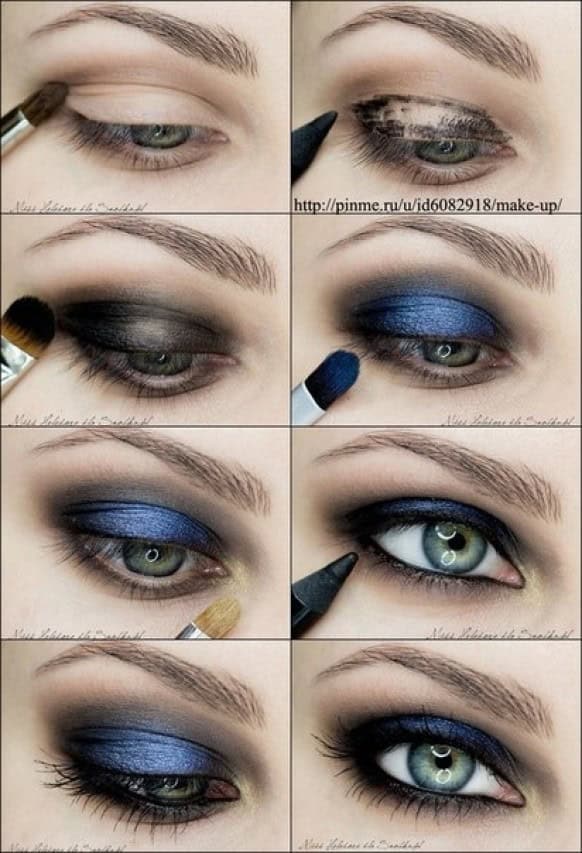 NO5. Glamorous Blue Eye Makeup