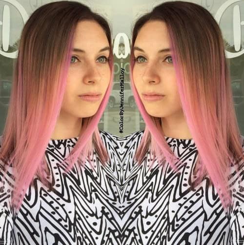 Brown to Bubblegum Pink Ombre