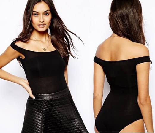 Off the shoulder body suit