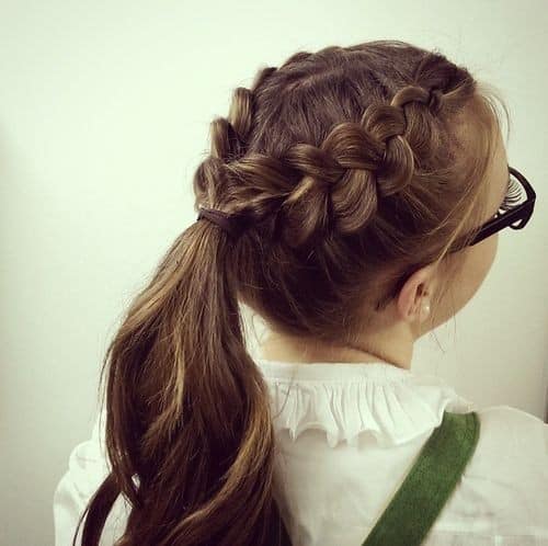 Double French Braid Ponytail