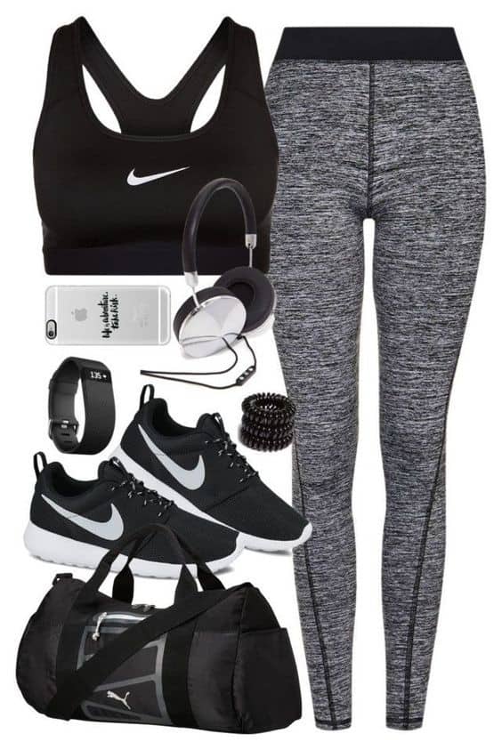 Sports Bras and Fitted Leggings