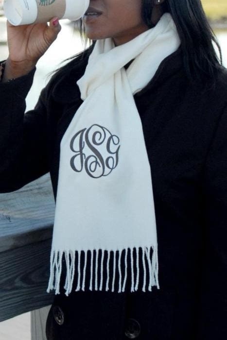 Monogram scarf