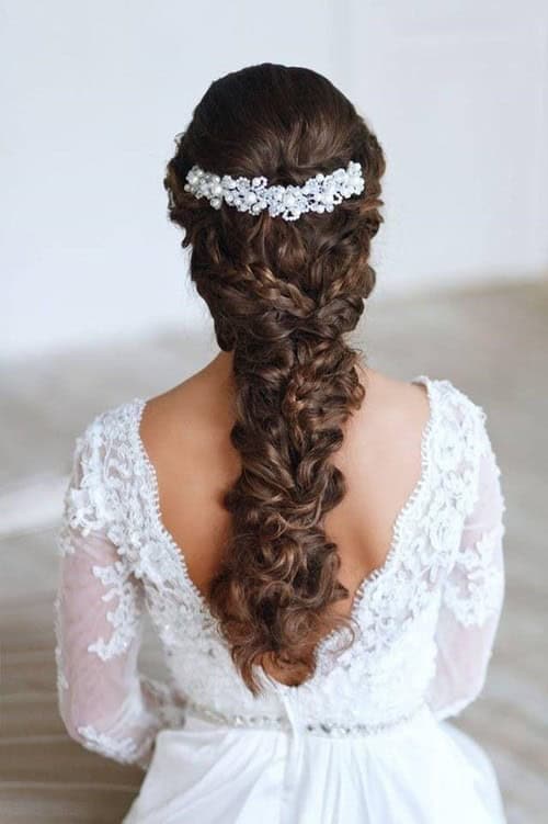 Elaborate Curly French Braid