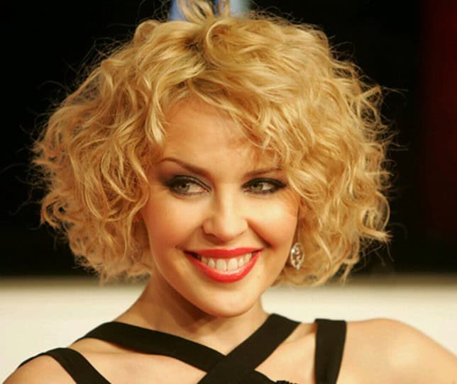 Buttery blond perm