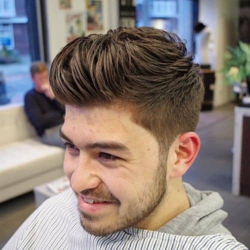 Slicked Up Brown Quiff – cool hairstyles for men