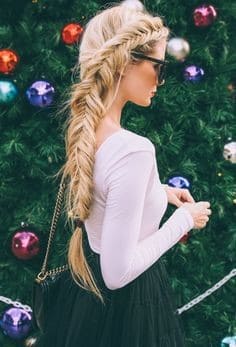 Side fishtail braid