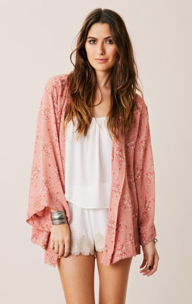 Bubblegum pink kimono