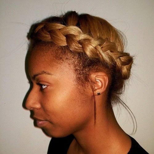 Caramel Milkmaid Braid Crown for Black Women