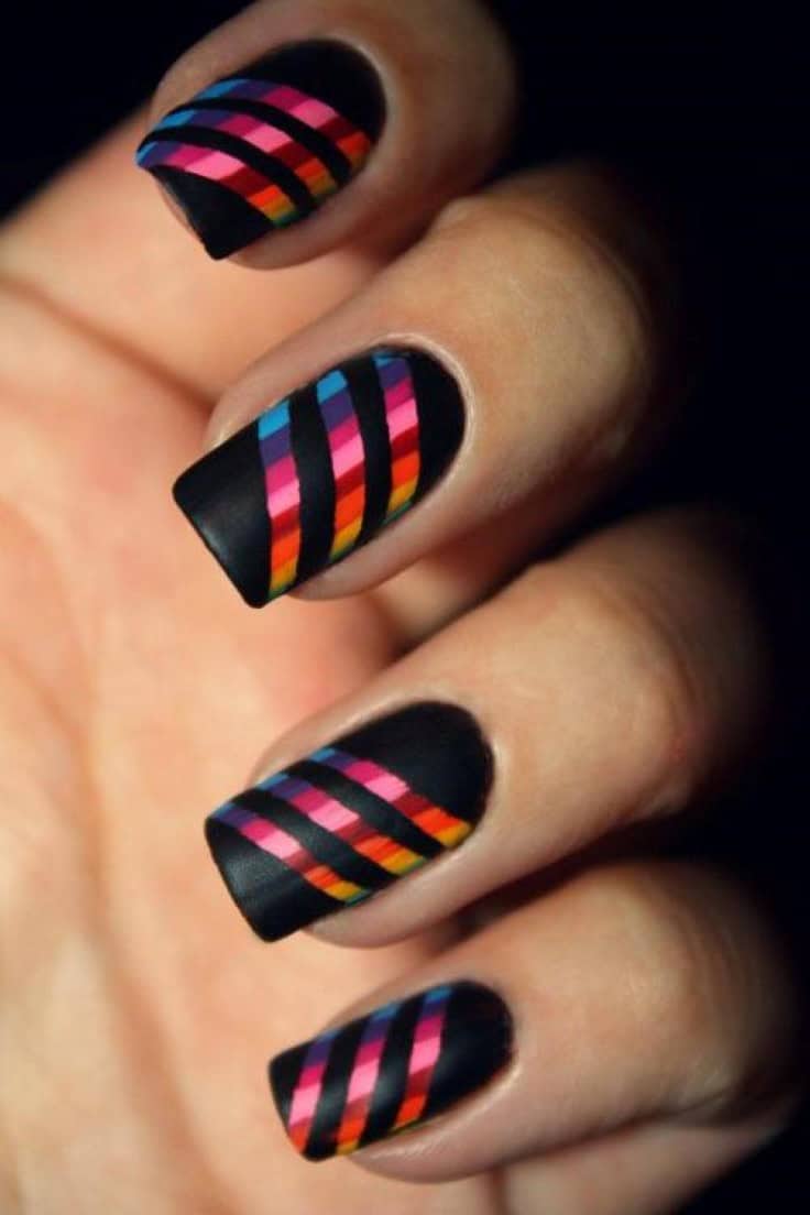 Striped nails