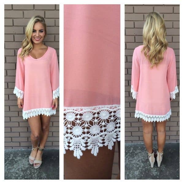 Bubblegum pink shirt dress