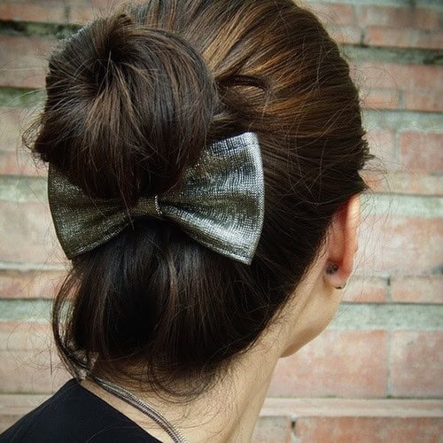 Simple Easy Adorable Bun with Bow for Summer