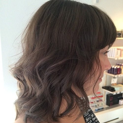 Deep Brown Bob with Ringlets for Shoulder Length Hair