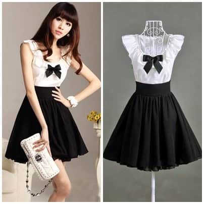 Cute black and white party dress