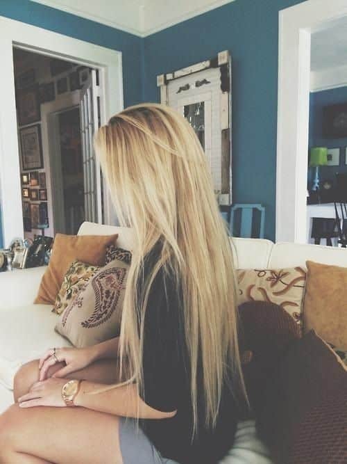 Blonde Long Straight Hairstyle