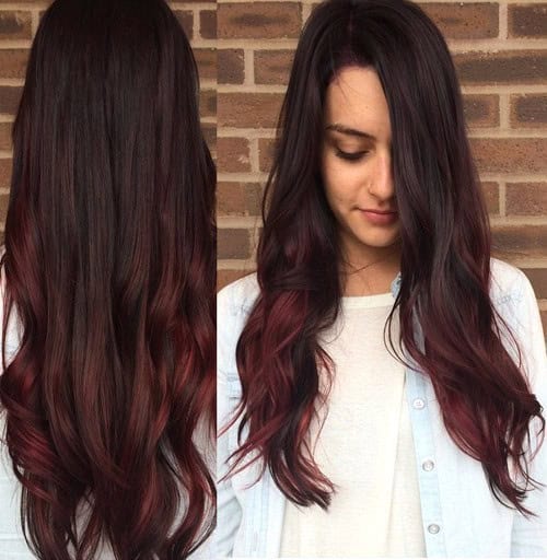 Black and Red Loose Curls