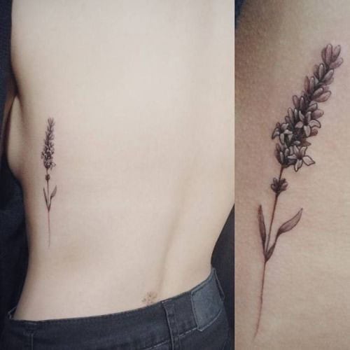 Small Lavender Tattoo