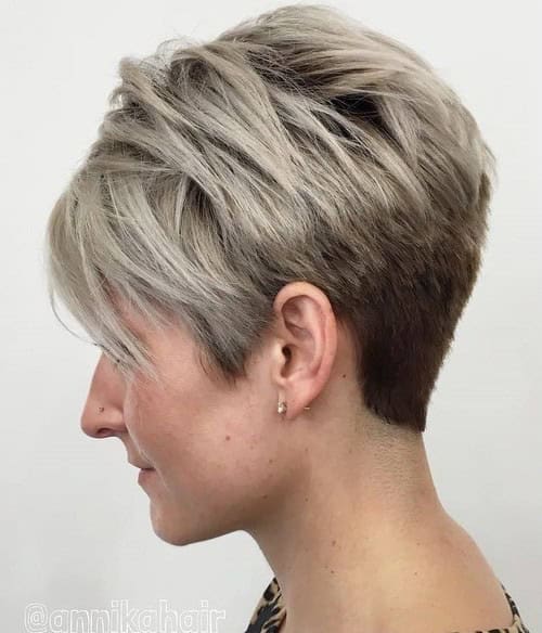 Pixie with some bold streaks