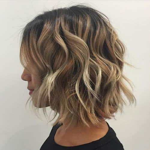 Black to Bleached Blonde Curly Bob – Short Wavy Ombre Hair