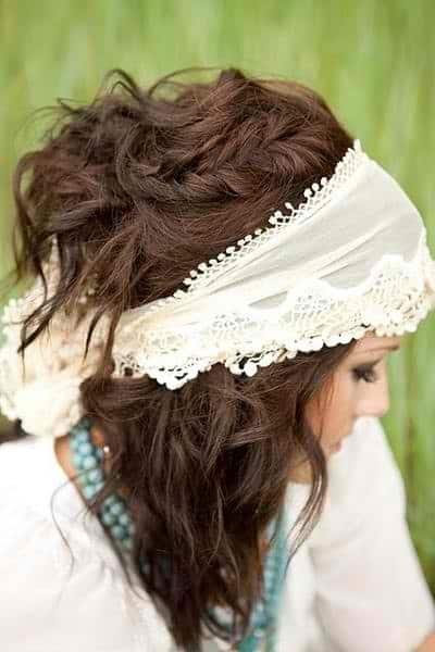 Romantic Hairstyle With Lace Crown