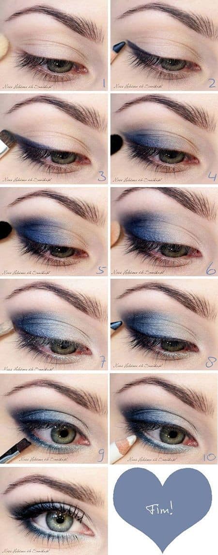 Step By Step Makeup Tutorials for Beginners: Graduating Blue Smokey Eye