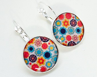 Floral earrings (retro)