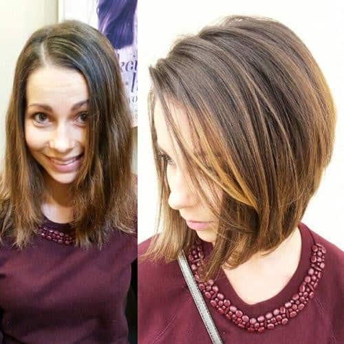 Two-tone Brown Mid Length Bob