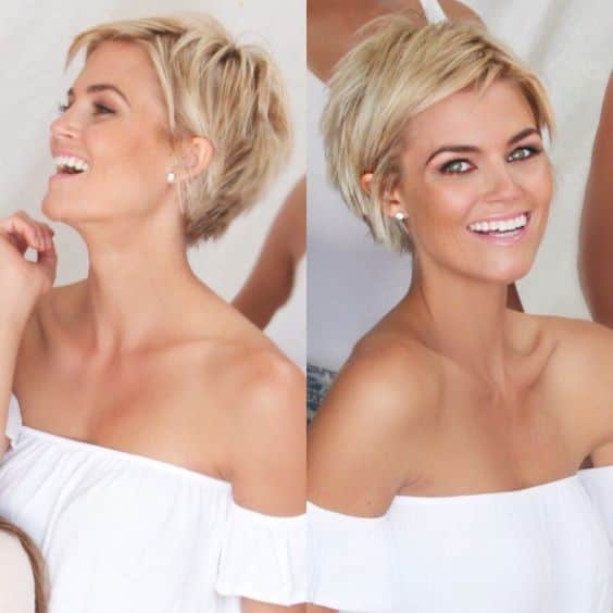 Short haircut with Choppy Layers on Top – long pixie haircut for fine hair