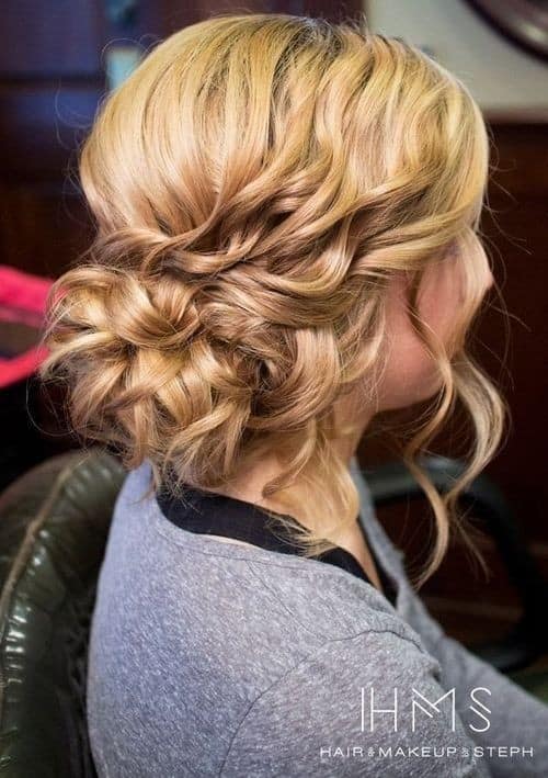 Blonde Ringlets with Curly Bun