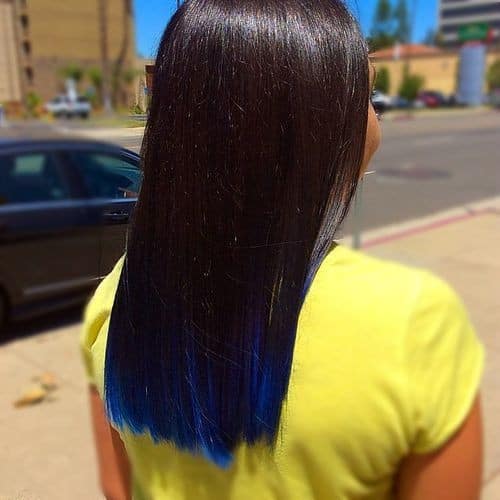 Chocolate Brown to Blue Ombre