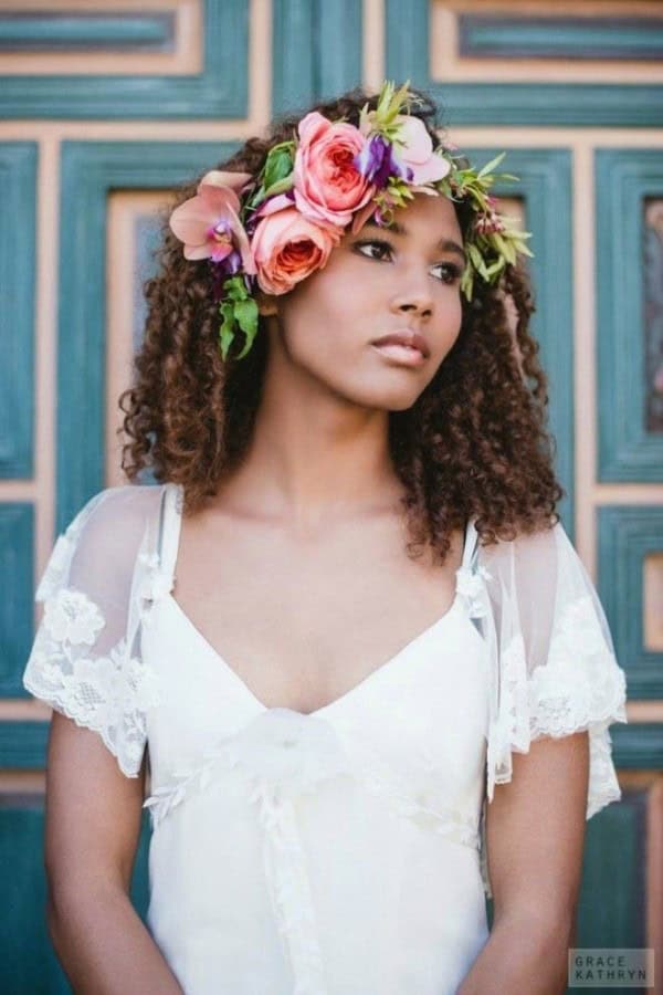 Beautiful Floral Crown Hairstyle