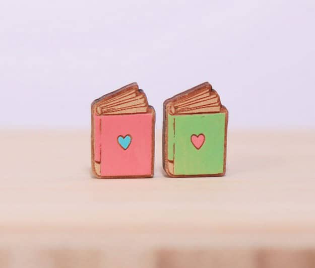 Cute Book Earrings