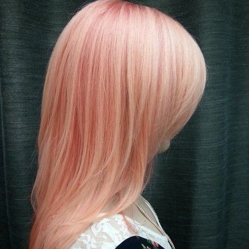 White Blonde and Blush Pink Blend