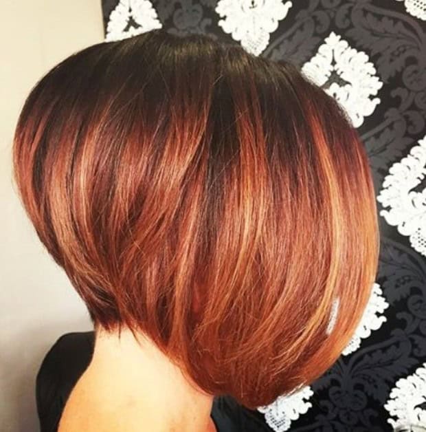 Short ombre graduated bob