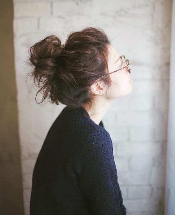 Curly Messy High Bun