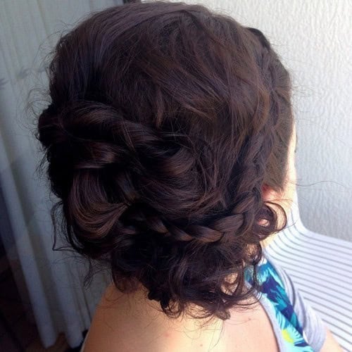 Glossy Brown Side Braid