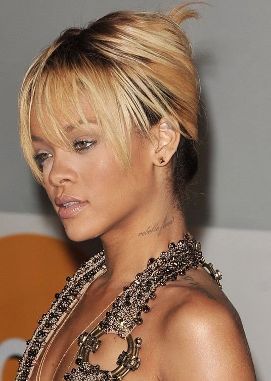 Rihanna Updo: French Twist