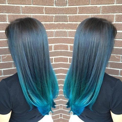 Royal Blue to Ice Blue Ombre