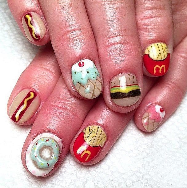 Sweet Doughnut Nail Designs