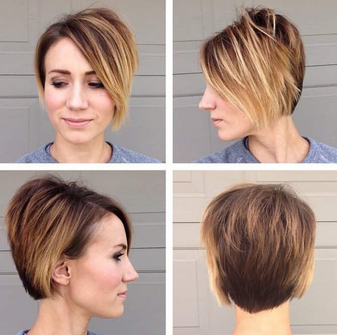 Longer pixie with graduated back and long front