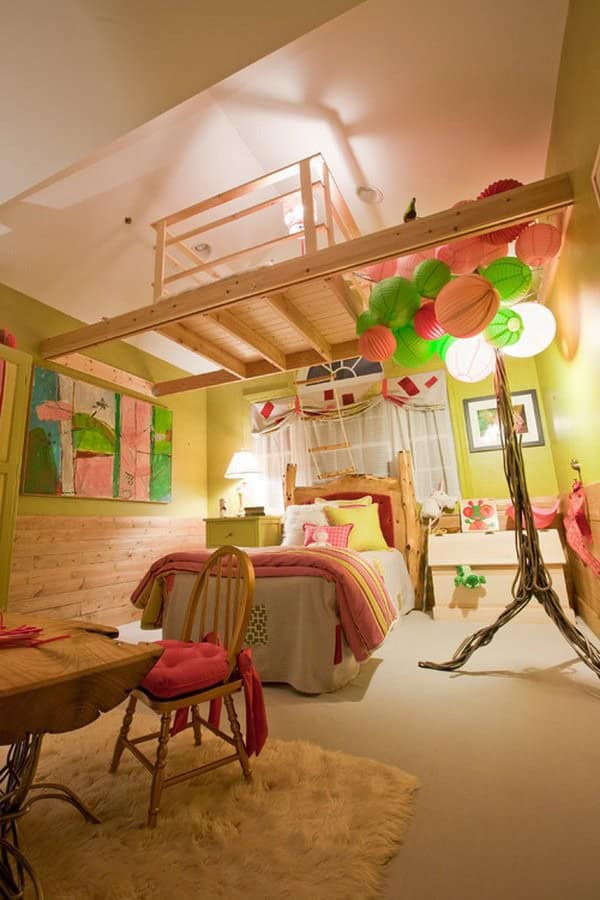 Warm Bedroom Design for Teenage Girls