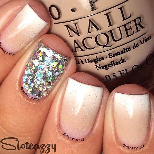 Sparkly OmbreNude Nails for Women