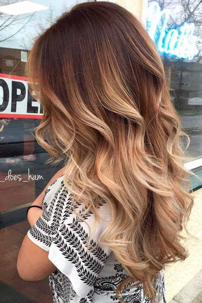 Red and blonde ombre