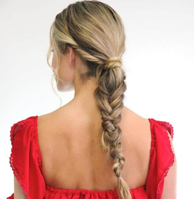 Fashionable Twisted and Braided Ponytail