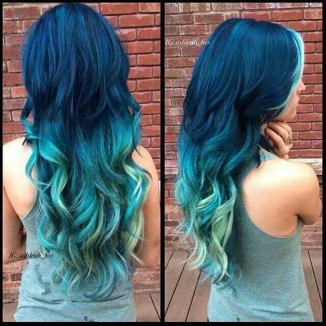 Royal Blue to Ice Blue Ombre