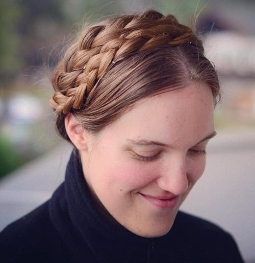 Brown Ombre Double Milkmaid Braid