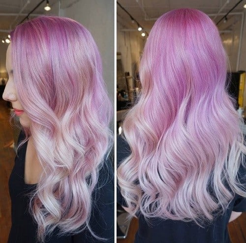 Pastel Pink to White Ombre