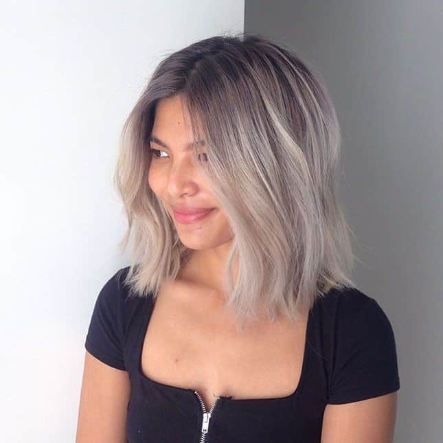 Gray ombre lob