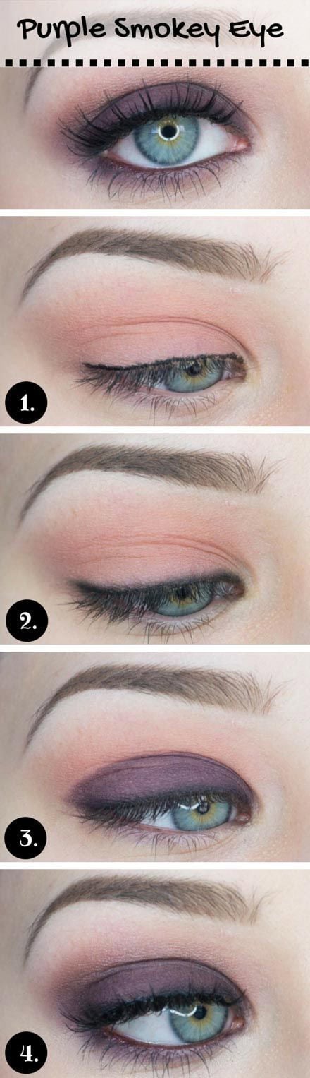 Soft Purple Smoky Eye Makeup Tutorial